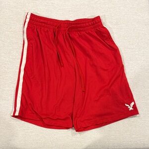 American Eagle Outfitters Red Men's Athletic Shorts